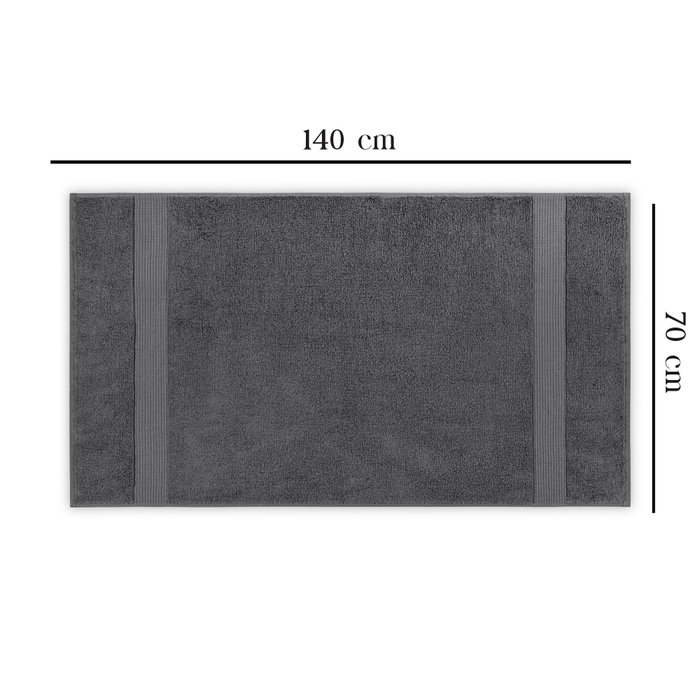 Mijölnir Chicago Bath Toalla de Baño Antracita 70x140 cm Algodón 100% 450 gr/m²